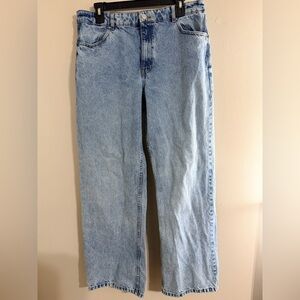 Sézane Denim Men’s Light Wash Relaxed/Wide Leg Jeans Size 42 waist 32 length